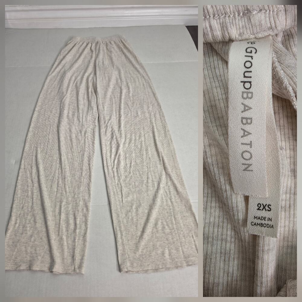 The Group Babaton Aritzia Lounge Pants Sz 2XS Pull On Knit Straight Relaxed